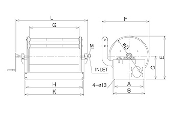 WSBM Type Water Hose Reel