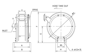 SK Type Water Hose Reel