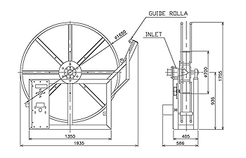 Refueling hose reel