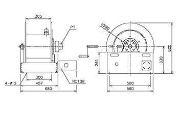 Refueling hose reel