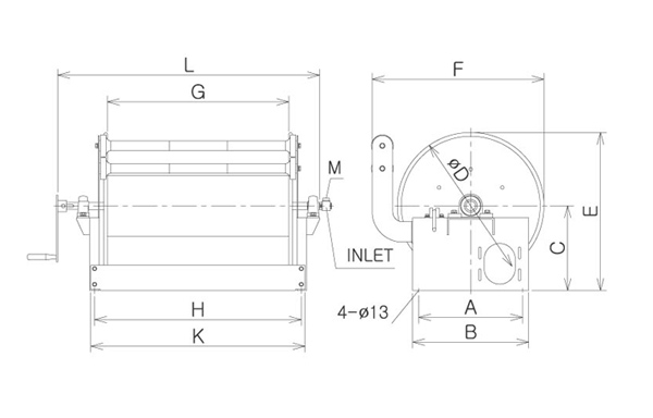 WSBM Type Water Hose Reel