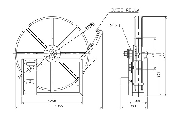 Refueling hose reel