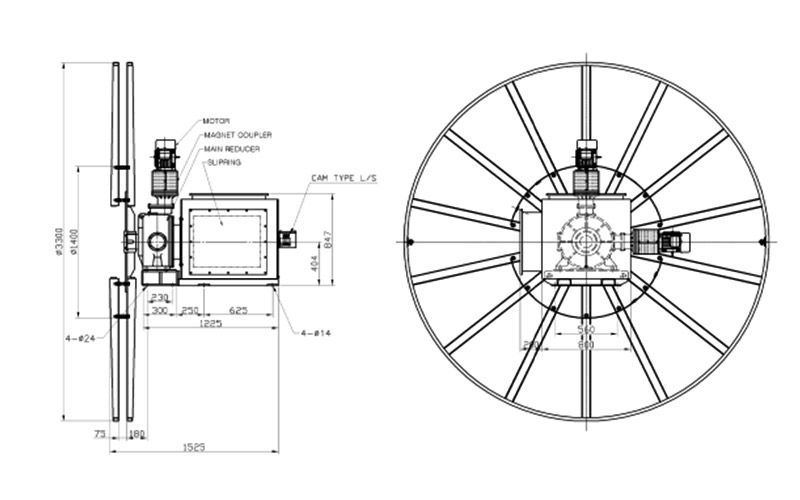 Harbor hub crane power supply cable reel